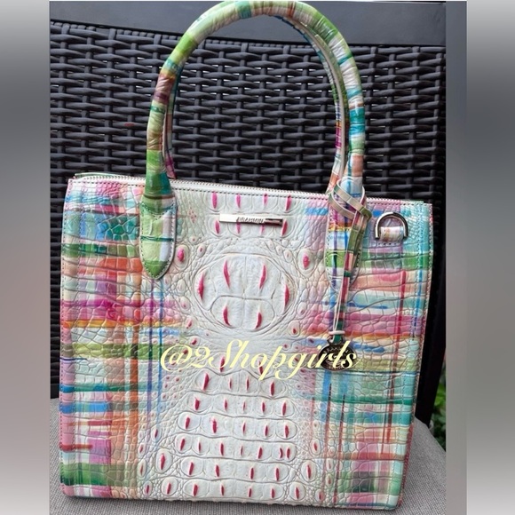 NWT Brahmin Caroline SWEET TEA Ombre Melbourne Satchel - Picture 7 of 12